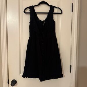 Brandy Melville Black Lace Trim Mini Dress